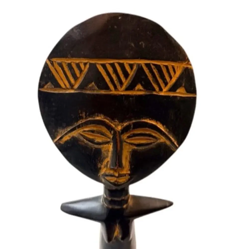 Handcrafted Ghana Wooden Figure | African Tribal Art Sculpture | 12” Decor Piece